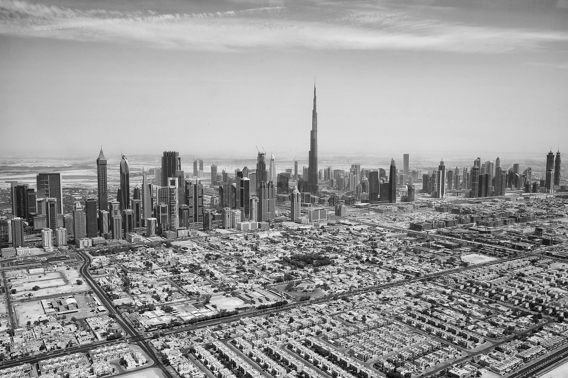 Dubai skyline with the Burj Khalifa